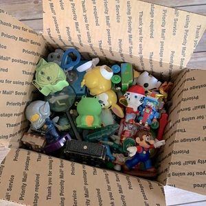 BOX OF SMALL TOYS